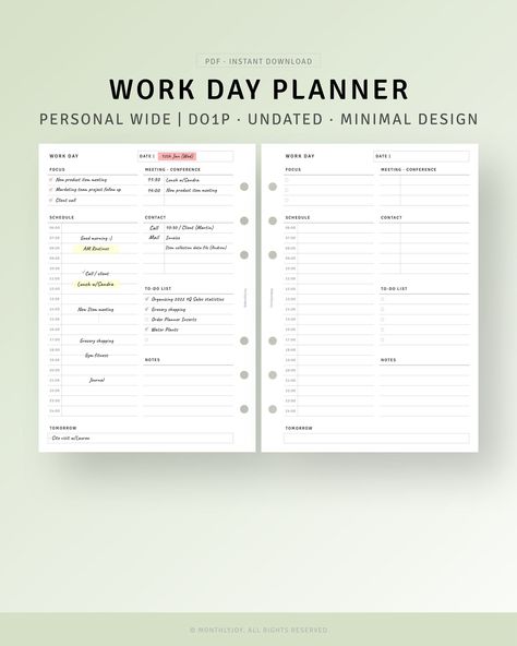 Work Day Planner Printable Personal Wide, Productivity Planner, To do list, Work From Home, Business Office Hourly Schedule Organizer Sheet ramadandayplanner #happyplanner #dayplannerprints #freebloggingplanner💤. Work Day Planner, Work Planner Ideas, Planner Setup Ideas, Work Schedule Planner, Business Daily Planner, Business Planner Printables, Online Business Planner, Time Management Work, Home Business Office