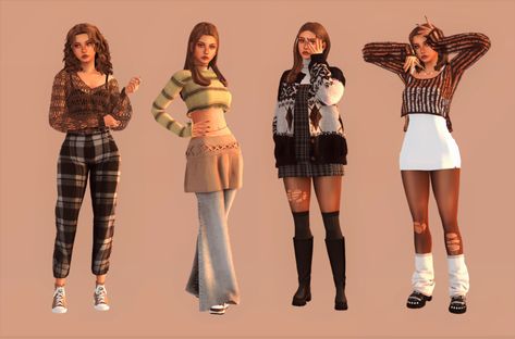 Sims 4 Old People Cc, Sims 4 Downtown Girl Cc, Sims 4 Sitting Poses, Sims 4 Cc Look Book, Sims 4 Cc Outfits Sets, Dark Academia Lookbook, Sims 4 Cc Lookbook, Sims4 Lookbook, Sims Lookbook