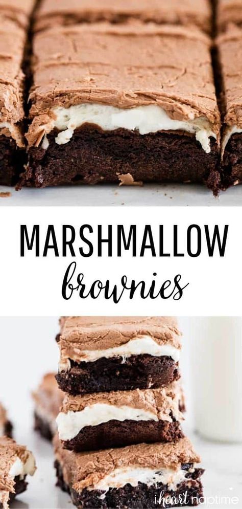 Marshmallow Brownies, Brownie Desserts Recipes, Low Carb Brownies, I Heart Naptime, Brownie Toppings, Recipes Fall, Brownie Desserts, Dessert Dips, Recipes Dessert