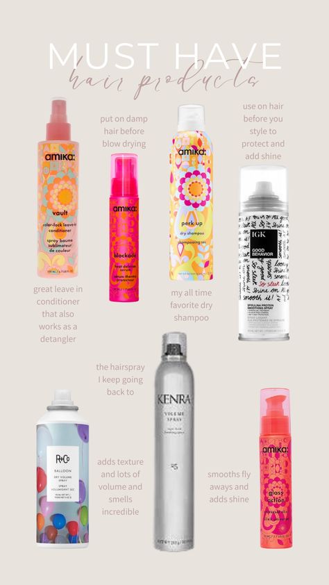 Popular Hair Products, Hair Stylist Must Haves Products, Best Hair Styling Tools, Best Hair Products For Dry Hair, Hair Must Haves Products, Travel Hair Products, Good Hair Products, Hairstylist Aesthetic, Salon Hair Products