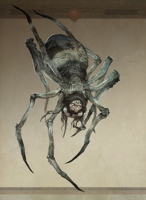 Great Spider of Mirkwood by Jon Hodgson Spider Monster, The One Ring, Giant Spider, Japanese Horror, Terra Nova, Spider Art, Seni 3d, Forest Creatures, Call Of Cthulhu