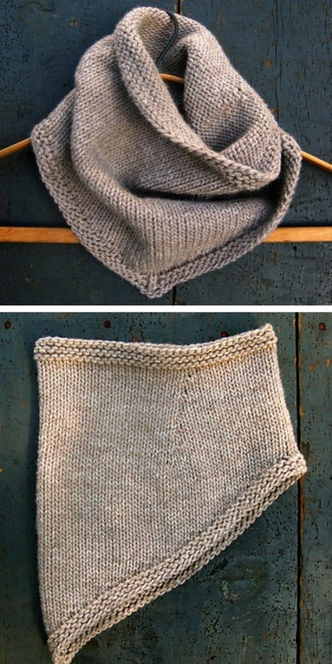 Bandana Cowl - Free Pattern Knitting Cowl, Bandana Cowl, Knit Cowl Pattern Free, Cowl Knitting Pattern, Free Knitting Patterns, Cowl Pattern, Scarf Knitting Patterns, Crochet Cowl, Hat Knitting Patterns