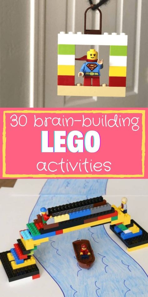 Ignite your child's curiosity and build their creative skills with these LEGO-themed activities for all ages. Lego Math Activities 2nd Grade, Steam Lego Activities, Bristle Block Activities, Lego Zipline Activities For Kids, Learning With Legos, Lego Challenges For Kindergarten, Lego Science Activities, Lego Themed Activities, Vbs Activities For Teens