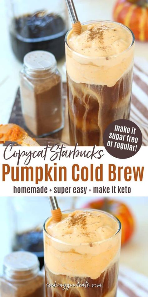 Pumpkin Spice Cold Foam Healthy, Paleo Pumpkin Cold Foam, Pumpkin Cream Cold Foam Oatmilk, Easy Pumpkin Cold Foam Recipe, Pumpkin Creme Cold Foam, Low Carb Pumpkin Cold Foam, Pumpkin Cold Foam Recipe Dairy Free, Healthy Pumpkin Cream Cold Foam, Pumpkin Cold Cream Foam