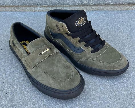 Vans and New York-based skater Beatrice Domond continue their ongoing collaborative partnership with a two-shoe capsule featuring the introduction of the Zahba Mid silhouette along with a penny loafer silhoutted dubbed Style 53. Both styles feautered an olive green suede upper with black rubber outsoles while the Zahba Mid features a black logo, tongue and […] The post Vans And Beatrice Domond Link On Zahba Mid And Penny Loafer, Launching July 13th appeared first on SNOBETTE. Beatrice Domond, Shoe Capsule, A Penny, Penny Loafer, Green Suede, Vans Sneakers, Penny Loafers, Black Logo, Black Rubber