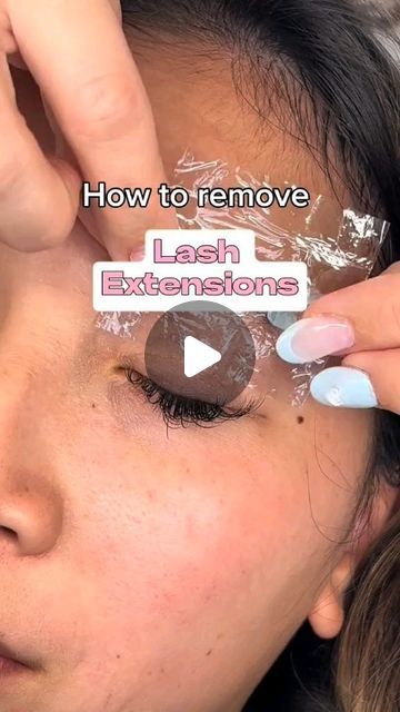 Mymodalash on Instagram: "How to remove eyelash extension? . . . Thanks @beautifiedbymana for the video 🌺 . . . #mymodalashes #mymodalash #lashremover #lashextensions #lashlover #lashartist #lashstudio #lashsalon" How To Put On Eyelash Extensions, Removing Eyelash Extensions At Home, How To Remove Lashes, Removing Lash Extensions At Home, How To Remove Lashes Eyelash Extensions, Lash Extension Removal Diy, How To Remove Fake Lashes, Lash Removal Eyelash Extensions, How To Remove Eyelash Extensions At Home