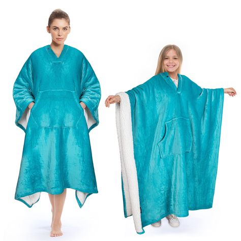 Poncho Blanket, Fleece Poncho, Blanket Poncho, Large Blankets, Hoodie Blanket, Oversize Women, Wearable Blanket, Keep Warm, Fleece Blanket