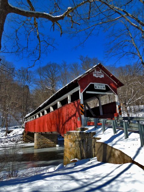 Lower Humbert Covered Bridge | 0131-205-15 Faidley Covered B… | Flickr Bridge Aesthetic, Pictures Of Bridges, Beautiful Bridges, American Barn, Winter Things, Bridge Building, Covered Bridge, Winter Painting, Autumn Scenery