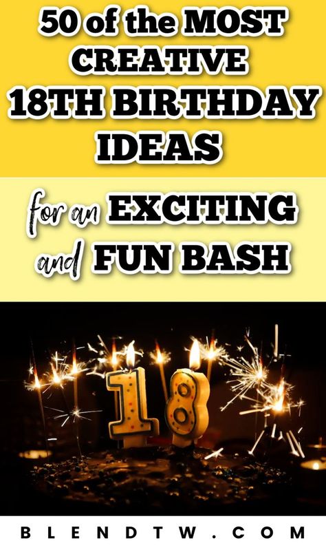 Get inspired with a variety of creative and fun 18th birthday ideas. From unique party themes to personalized gifts, discover ways to make your 18th birthday unforgettable and memorable. surprise birthday party for an 18-year-old | unforgettable 18th birthday experiences | DIY decorations for an 18th birthday | personalized gifts for turning 18 | themed costume party for an 18th birthday | dinner party ideas for an 18th birthday | pool party for an 18th birthday 18th Birthday Costume Party, 18th Birthday Ideas For Boys Decorations, Male 18th Birthday Party Ideas, Boys 18th Birthday Decoration Ideas, Surprise 18th Birthday Party Ideas, Boys 18th Birthday Party Ideas, 18th Birthday Party Ideas For Boys Theme, 18th Birthday Surprise Ideas, 18th Birthday Party Ideas Boy