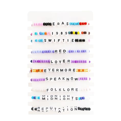 PRICES MAY VARY. HIGH QUALITY MATERIAL: These bracelets are carefully crafted with durable and skin-friendly materials, ensuring long-lasting wear and comfort. Popular Jewelry Trends, Swift Bracelet, Eras Outfit, Swift Bracelets, Colorful Bead Bracelets, Taylor Swift New, Outfit Jewelry, Speak Now, Bracelets Set