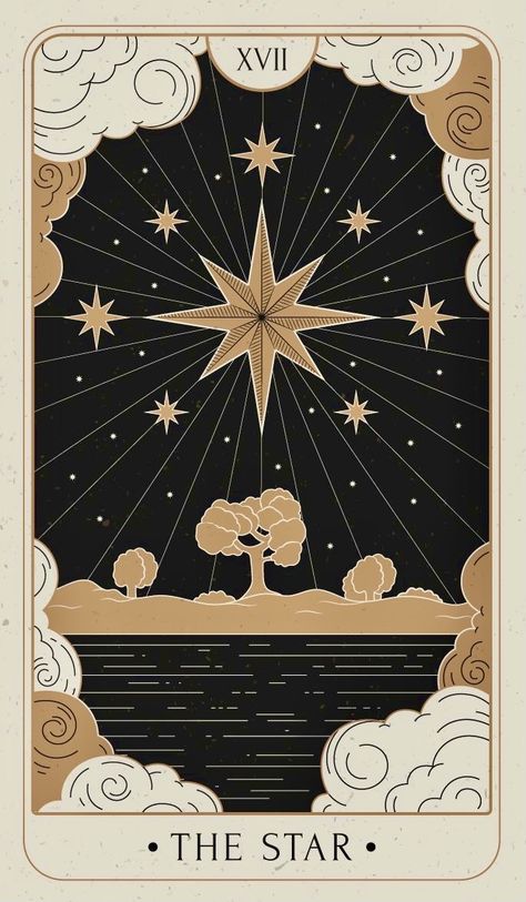 Space Tarot Card, The Star Tarot Wallpaper, Tarot Design Ideas, Tarot Card Ideas, The Star Tarot Card Art, Stars Tarot Card, Tarot Wallpapers, Tarot Cards Design, Tarot Card The Star