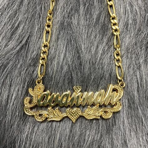 Gold Chain Name Necklace, Golden Necklace With Name, Quince Necklace Gold Name, Chains With Names Gold, Mexican Name Necklace Gold, Personalized Name Necklace Gold, Latina Gold Necklace, Gold Plated Name Necklace, Gold Name Plate Necklace Mexican