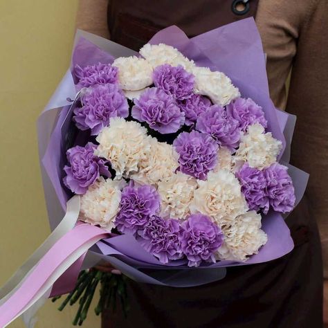 Purple Carnations, Carnation Bouquet, Purple Wedding Flowers, Color Violeta, Carnation Flower, Top Top, Purple Wedding, Love Flowers, Colour Palette