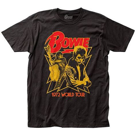 David Bowie1972 World Tour T-shirt bestproductscom Bowie Shirt, David Bowie T Shirt, Rock T Shirts, Concert Tshirts, Band Shirts, Tour T Shirts, David Bowie, World Tour, Printed Shirts