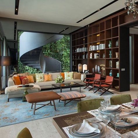 Billionaire James Dyson Buys Singapore's Most Expensive $73 million Wallich Penthouse - LUXUO SG Expensive Apartment, Penthouse Interior Design, Luxurious Penthouse, Penthouse Interior, Boutique Hotels Design, Vertical City, Condo Interior, Entertainment Room, Real Estate Development