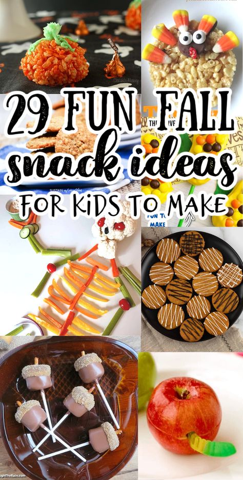 Easy Snacks For Daycare, Fall Classroom Food Ideas, S Snacks Preschool, Fall Treats For Preschoolers, Preschool Harvest Party Snacks, Fall Cooking In The Classroom, Kids Fall Cooking Activities, Preschool Fall Cooking Activities, Fun Fall Dinners For Kids