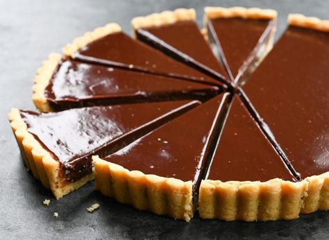 Best Chocolate Tart Recipe, Chocolate Tart Recipe Easy, Chocolate Tarte, Chocolate Tart Recipe, Chocolate Tarts, Chocolate Tarts Recipe, Chocolate Ganache Tart, Tart Cake, Once Upon A Chef