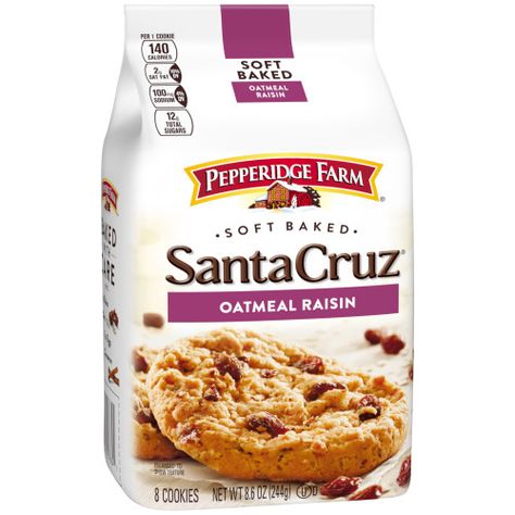 Free 2-day shipping on qualified orders over $35. Buy Pepperidge Farm Santa Cruz Soft Baked Oatmeal Raisin Cookies, 8.6 oz. Bag at Walmart.com Baked Oatmeal Raisin, Pepperidge Farm Cookies, Cookies Oatmeal, Soft Baked Cookies, Farm Cookies, Oatmeal Raisin Cookies Chewy, Soft Cookies, Baked Cookies, Soft Bakes