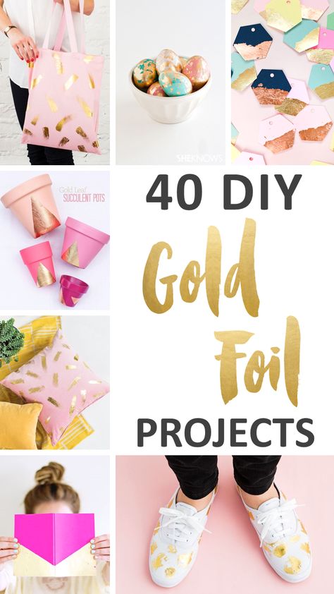 Love Gold? Try These 40 DIY Gold Leaf Paper Crafts. | Ideahacks.com Gold Flake Crafts, Gold Foil Art Diy, Coolest Crafts, Diy Gold Leaf, Gold Foil Diy, Makers Studio, Cool Crafts, Thanksgiving 2024, Leaf Projects