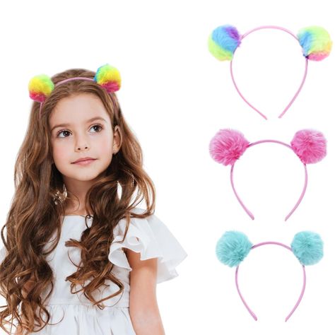 PRICES MAY VARY. Satin Imported Cute Bear Ears Design: Hand trimming the fur pom-pom edges to make the ears more realistic. The headband makes you eye-catching at the party! High Quality: This adorable headband is comfortable and sturdy, the panda ears are soft and fluffy, and made of faux rabbit fur and plastics. One Size Fits All: The pom poms diameter: approx. 2.2"; The head band diameter: 3.5". Perfect Gift: These headbands are great Christmas gifts for little girls or adults. Versatile Use: Ball Hair, Ball Hairstyles, Bear Ears, Ears Headband, Hair Hoop, Hair Hoops, Ear Headbands, Head Band, Fur Pom Pom