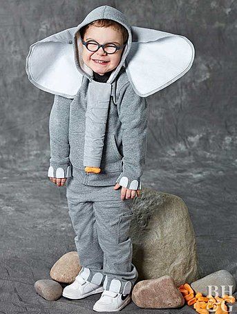 elephant costume Toddler Elephant Costume, Kids Elephant Costume, Easy Halloween Costumes For Kids, Elephant Halloween, Animal Costumes For Kids, Elephant Costume, Kids Witch Costume, Diy Elephant, Easy Halloween Costumes Kids