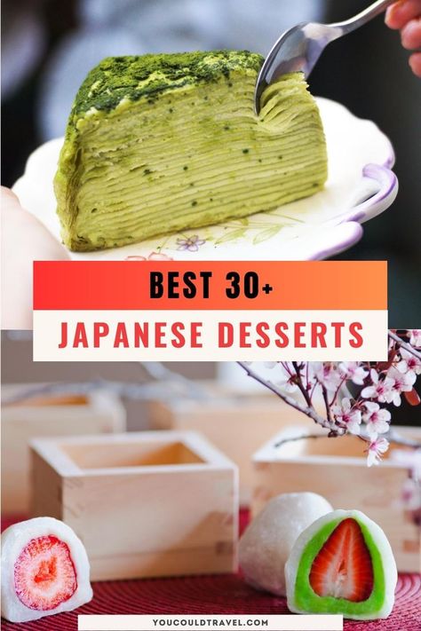 Best Japanese Desserts, Japanese Inspired Desserts, Traditional Japanese Desserts, Japanese Baking Recipes, Japanese Christmas Food, Japanese Deserts Recipe, Japanese Sweets Recipe, Japanese Dessert Aesthetic, Easy Japanese Dessert