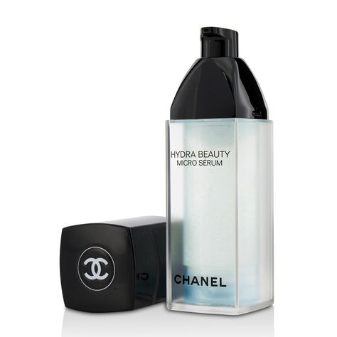 A water-light serum that delivers a revolutionary infusion of hydration. Provides 24 hours of continuous moisturizing benefits. Leaves skin deeply replenished, smooth and glowing with youth #Chanel #Luxury #Skincare #Beauty #Ad Luxury Skincare Aesthetic, Luxury Skincare Packaging, Chanel Serum, Body Collage, Chanel Skincare, Chanel Products, Chanel Hydra Beauty, Chanel Allure Homme, Chanel Mascara