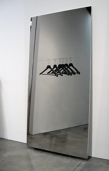 Michelangelo Pistoletto , Porta abiti ( hangers), 2008. Silk screen print on mirror-polished stainless steel. Print On Mirror, Incredible Paintings, Giuseppe Penone, Neo Dada, Steel Installation, Industrial Office Design, Perspective Photography, Steel Mirror, Digital Art Photography