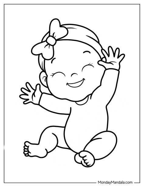 20 Baby Coloring Pages (Free PDF Printables) Horse Coloring Pages For Adults, Nursery Drawings, Peppa Pig Coloring Pages, Mothers Day Coloring Pages, Baby Cartoon Drawing, Baby Coloring Pages, Shark Coloring Pages, Paw Patrol Coloring, Paw Patrol Coloring Pages