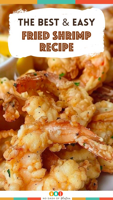 Enjoy crispy, golden Easy Fried Shrimp with a spicy kick! A foolproof recipe that promises juicy shrimp in a flavorful coating, perfect for any occasion. Quick to prepare with simple ingredients, it's a meal that's sure to impress. Serve with lemon and dipping sauce for extra zest. Looking for a delicious seafood dinner that everyone will love? Pin this recipe and make your next meal a hit! Lightly Fried Shrimp, Fried Shrimp Batter Recipes Easy, Olive Garden Shrimp Fritto Misto Recipe, Dried Shrimp Recipes, Best Fried Shrimp Recipe, Fried Shrimp Dinner Ideas, Deep Fried Shrimp Recipes, Fried Shrimp Batter Recipes, How To Fry Shrimp