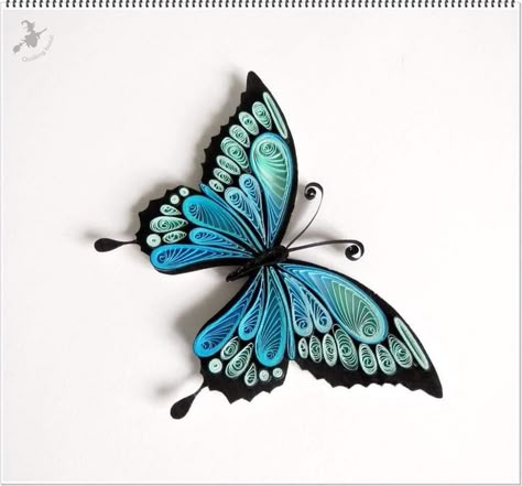 Paper Quilling Animals, Quilling Ideas Unique, Quilling Butterflies, Quiling Paper Art, Quilled Butterfly, Quilling Butterfly, Diy Quilling Crafts, Neli Quilling, Arte Quilling