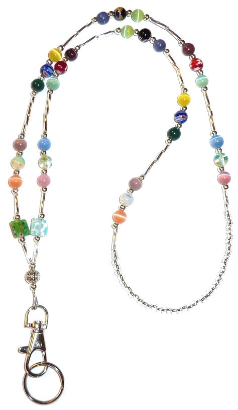 PRICES MAY VARY. Beaded ID Badge Holder - Beautiful jewelry lanyard necklace adds style and class. Displays your ID badge clearly; beautiful beaded lanyards hold keys and phone securely Lightweight Elegance - Professional lanyard for the office, exceptionally lightweight; 34" handmade beaded lanyard with swivel hook and key ring. Slim design adds a fashionable touch to any work outfit Fashion Lanyard Necklace – Jewelry lanyards for your work id badge holds items securely and safely. Breakaway de Beaded Lanyard, Beaded Lanyards, Badge Holder, Lanyard, Multi Colored, Made In Usa, Beads