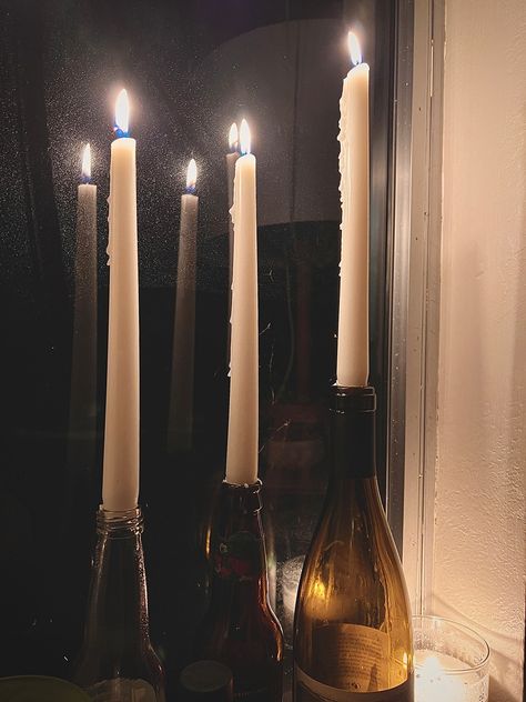 Stick Candles Aesthetic, Candlestick Decor Ideas, Candles Aesthetic Bedroom, Claire Aesthetic, Candlestick Decor, Stick Candles, Aesthetic Candle, Candles Aesthetic, Candle Stick Decor