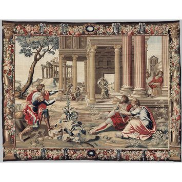 Mars Approaching the Palace of Vulcan (Vulcan and Venus), 1670, V&A Medieval Home, Medieval Home Decor, Roman Myth, French Wall Art, Handmade Tapestries, Tapestry Cushion, Tapestry Wall Art, Decor Pillows, Floral Tapestry