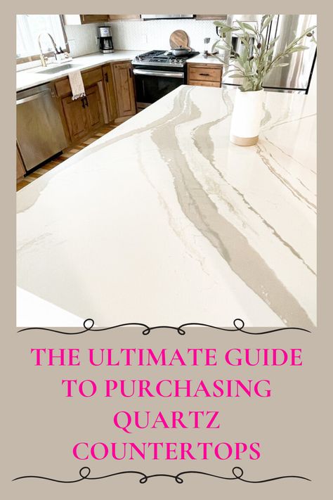 Everything You Need to Know Before Choosing Quartz Countertops I will be sharing specifically about my experience with Cambria Britannica Warm quartz countertops. Spoiler alert: I love them and they don’t have a single stain or scratch.  I’ll also share a handful of other great white quartz countertops to consider. Cambria Seacourt Quartz, Quartz With Brown Veining, Quarts Counter Tops And Backsplash, Cambria Inverness Platinum, Warm Quartz Countertops, Warm Quartz Kitchen Countertops, Cambria Brittanicca Quartz, Cambria Britannica, Viatera Quartz Countertops