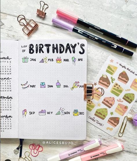 Bullet Journal® on Instagram: “Your Bullet Journal is a great place to remind yourself of important dates - so you don’t forget to reach out to the important people in…” Important Dates Bullet Journal, Planer Ideas, Color Knowledge, Easy Doodles, Bujo Ideas, Fact Of The Day, Remind Yourself, Love Dating, Important People