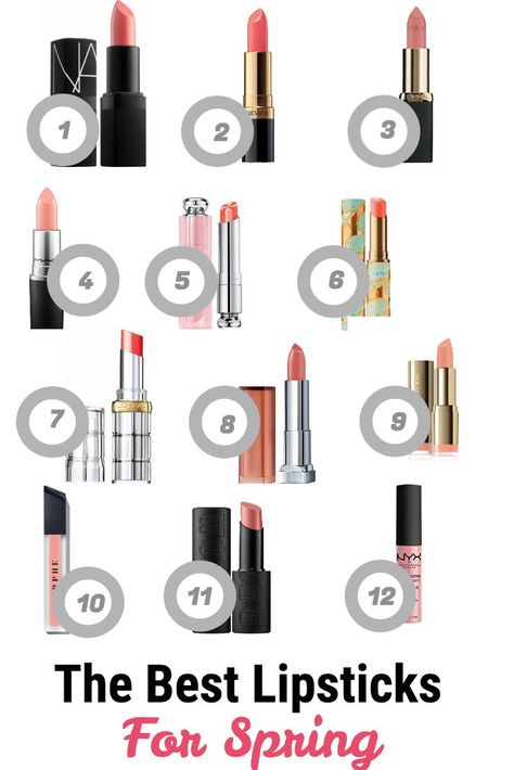 Lipstick For Spring Type, Clear Spring Lipstick Colors, House Of Colour Spring Lipstick, Light Spring Lipstick Colors, Warm Spring Lipstick Colors, Warm Spring Lipstick, 2024 Lipstick Trends, Light Spring Lipstick, Bright Spring Lipstick