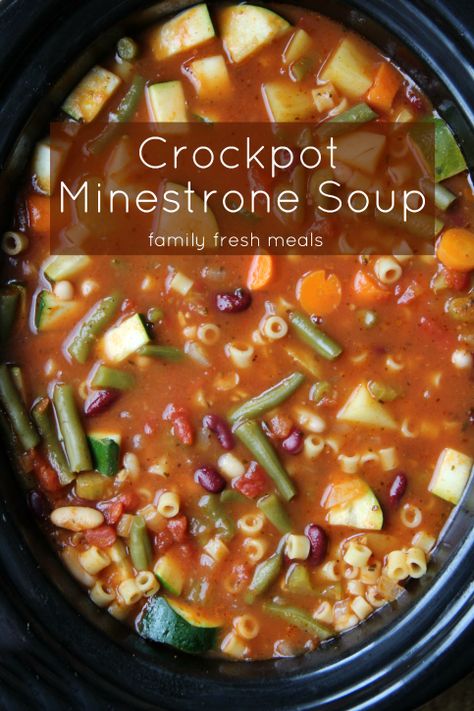 Best Crockpot Minestrone Soup Minestrone Soup Recipe Crockpot, Crockpot Minestrone Soup, Crockpot Minestrone, Sopa Minestrone, Easy Crockpot Recipes Healthy, Chicken Crockpot Recipes Healthy, Best Crockpot, Chicken Crockpot Recipes Easy, Vegetarian Crockpot Recipes