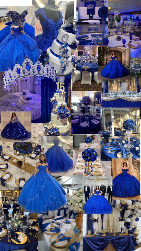 Royal Blue Quinceanera Ideas, Royal Blue Quinceanera Decorations, Royal Blue Quince Theme, Royal Blue Quinceanera Theme, Blue Quinceanera Ideas, Blue Quince Dress, Blue Quinceanera Theme, Royal Blue Quinceanera Dresses, Royal Blue Quince