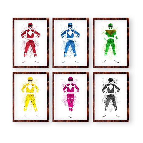 Power Rangers Room Ideas, Power Ranger Baby Room, Power Ranger Bedroom, Power Rangers Bedroom, Power Ranger Bedroom Ideas, Power Ranger Cricut, Power Rangers Theme, Show Wall