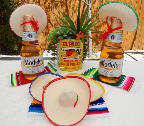 Modelo Beer Theme Party, Dad Party Theme, Beer Bottle Centerpieces, Beer Party Decorations, Beer Party Theme, Rain Room, Modelo Beer, Tequila Party, Mexican Theme Party Decorations