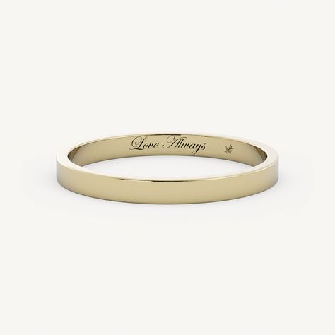 Scripted Flats features a flat shank and a personalized engraved message offered in multiple widths. Birthday 2023, Wedding Day Jewelry, Custom Wedding Band, Jewelry Education, Wedding Inspired, Trending Engagement Rings, Ring Trends, Engagement Rings Bridal Sets, Dope Jewelry