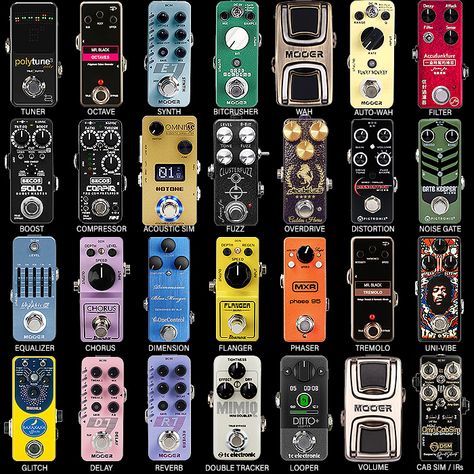 Amp Settings, Boss Pedals, Bass Pedals, Guitar Tech, Types Of Guitar, Mini One, Guitar Effects Pedals, Guitar Pedals, Guitar Effects