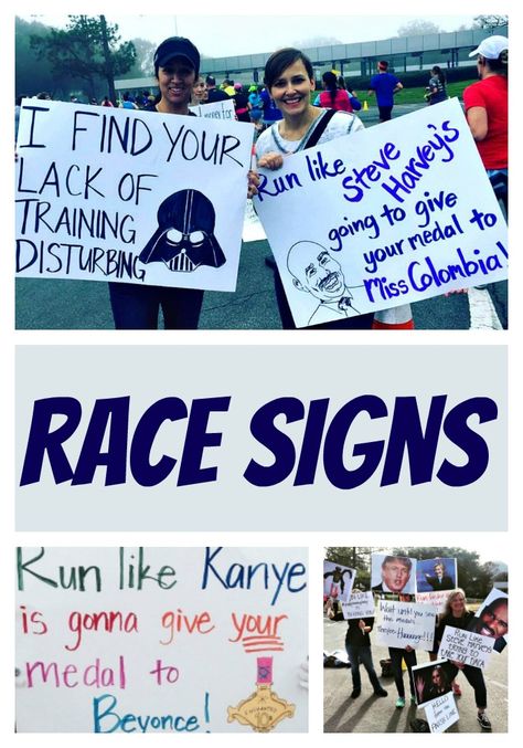 Funny and Motivational Race Signs! I need funny when I'm running a marathon, but what happens when a sign strikes controversy on the race course? That awkward moment when a runner said I sucked. Ironman Triathlon Signs Funny, Ironman Signs Funny, Marathon Race Signs, Triathlon Signs Funny, Triathlon Poster Ideas, Ironman Race Poster Ideas, Race Signs Funny, Funny Marathon Posters, Triathlon Sign