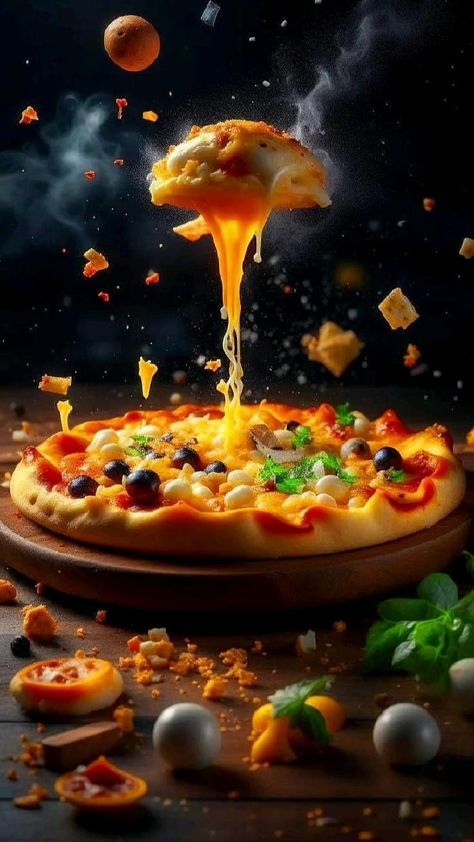 Pizza Images Pictures, Pizza Template, Homemade Italian Pizza, Chef Tattoo, Food Videography, Pizza Design, Craving Pizza, Gourmet Dinner, Vegetarian Pizza