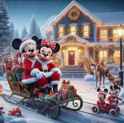 Goodnight Friends, Disney Characters Christmas, Disney Merry Christmas, Mickey Mouse Wallpaper Iphone, Disney Best Friends, Disneyland Christmas, Minnie Mouse Pictures, Disney World Christmas, Mickey Mouse Pictures