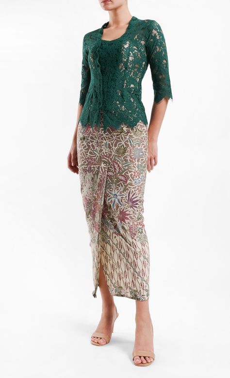 Corset In Nude | FashionValet Rok Batik Modern, Lace Kebaya, Brukat Dress, Party Dress Inspiration, Kebaya Modern Dress, Traditional Skirts, Batik Skirt, Batik Kebaya, Dress Brokat