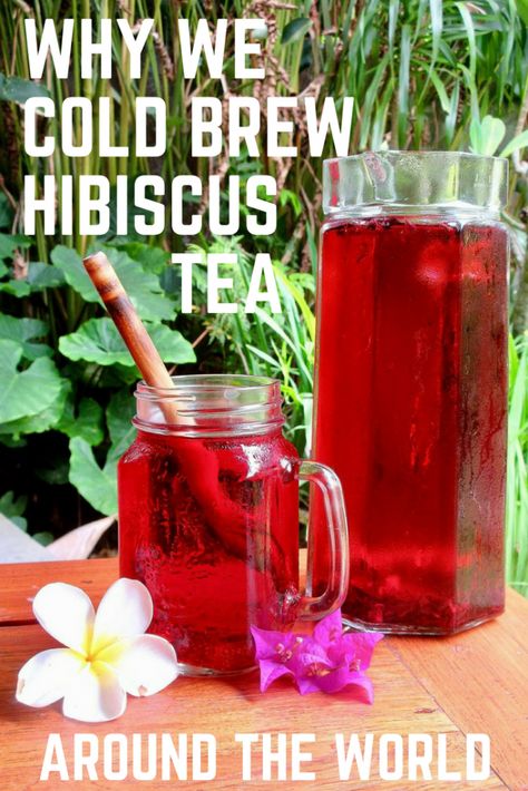 Why We Cold Brew Hibiscus Tea Around the World Hibiscus Tea Recipe, Benefits Of Hibiscus Tea, Benefits Of Hibiscus, Hibiscus Tea Benefits, Hibiscus Flower Tea, Plat Vegan, Dried Hibiscus Flowers, Tea Drink Recipes, Herbal Teas Recipes