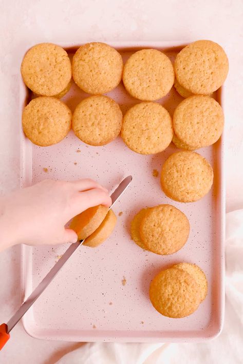 Individual Victoria Sponge Cakes, Mini Victoria Sponge Cake, Sponge Cupcake Recipe, Mini Victoria Sponge Cakes, Mini Victoria Sponge, Victoria Sponge Cake, Sponge Cakes, Cupcakes Recipes, Birthday Baking