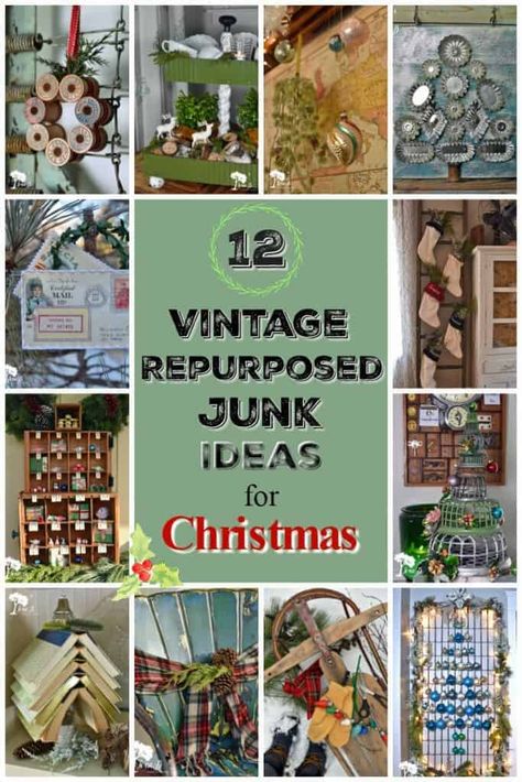 Repurposed Junk, Gardening Crafts, Christmas Booth, Vintage Sled, Vintage Christmas Crafts, Vintage Inspired Christmas, Vintage Repurposed, Christmas Tree Stand, Ideas For Christmas